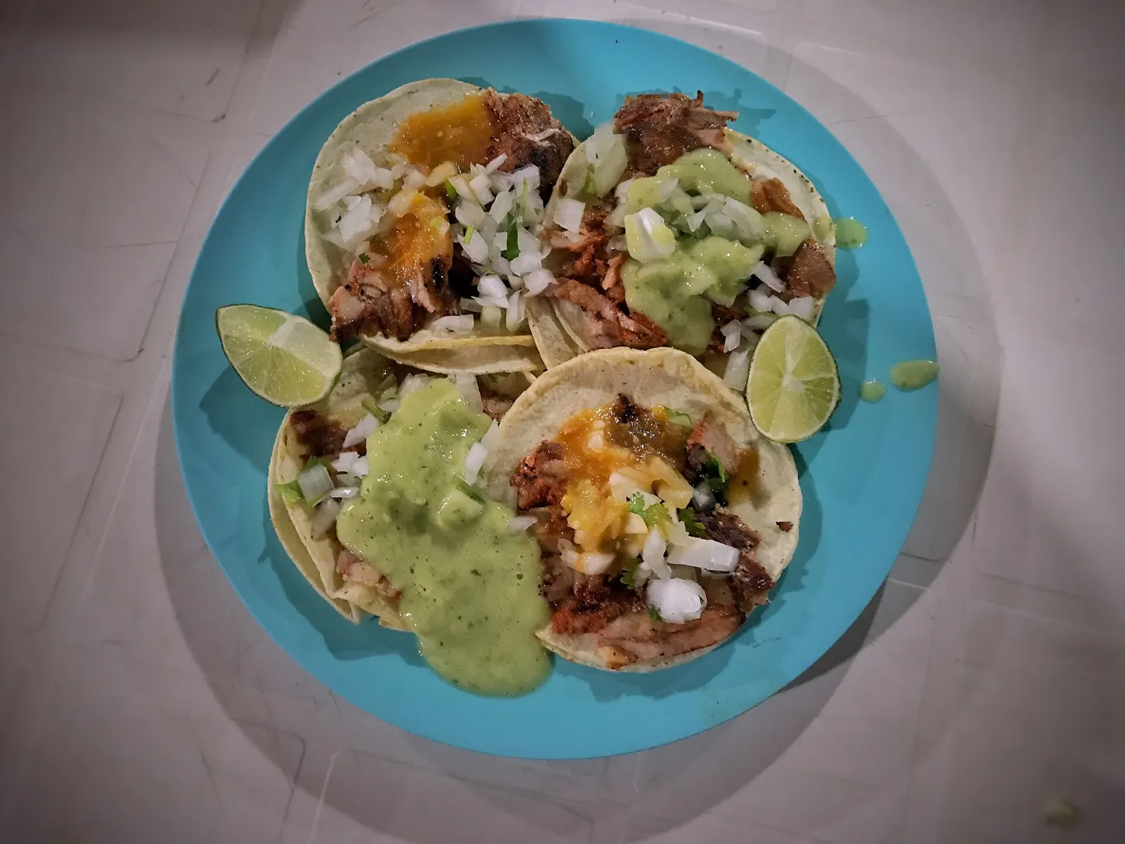 Al pastor tacos. The photo was not taken at a Boca Raton restaurant.