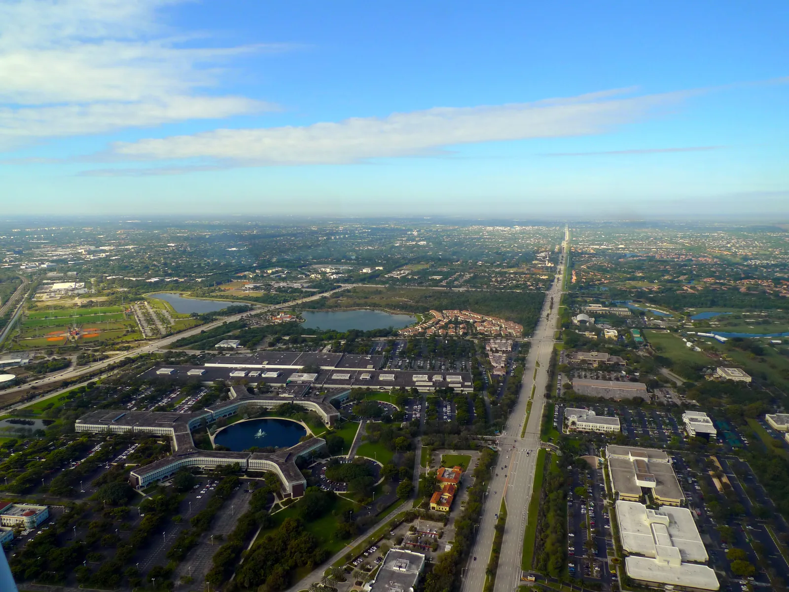 The former IBM laboratories beside Yamato Road in Boca Raton, seen from the air