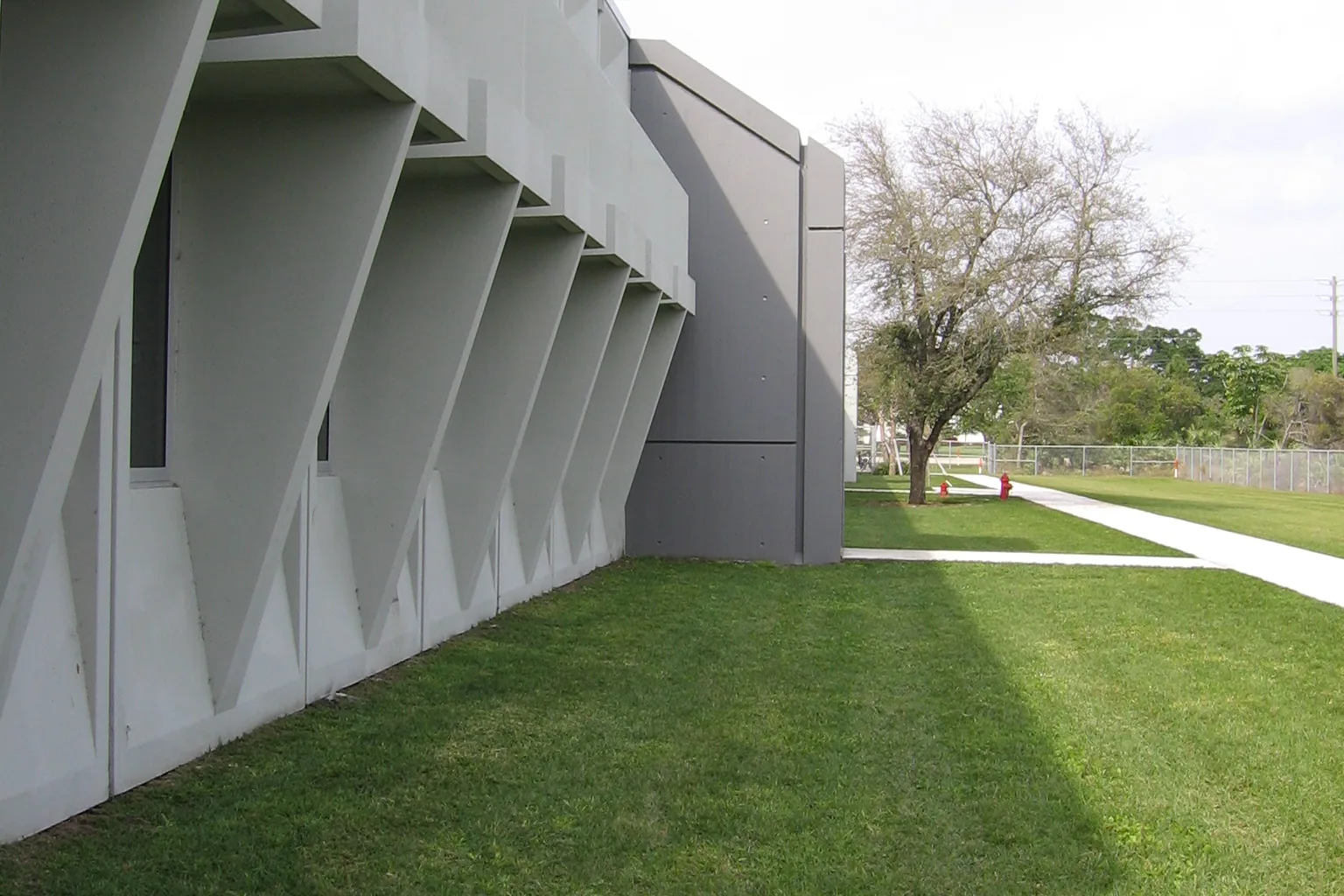 The north side of Don Estridge High Tech Middle School on NW Spanish River Boulevard in Boca Raton