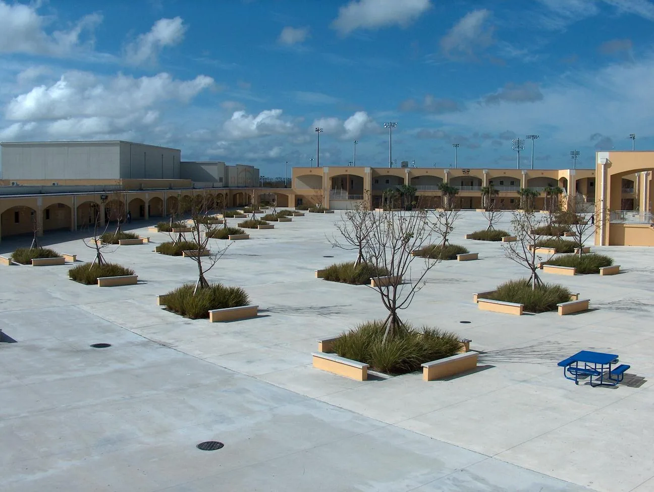 The central courtyard of West Boca Raton Community High School on Glades Road