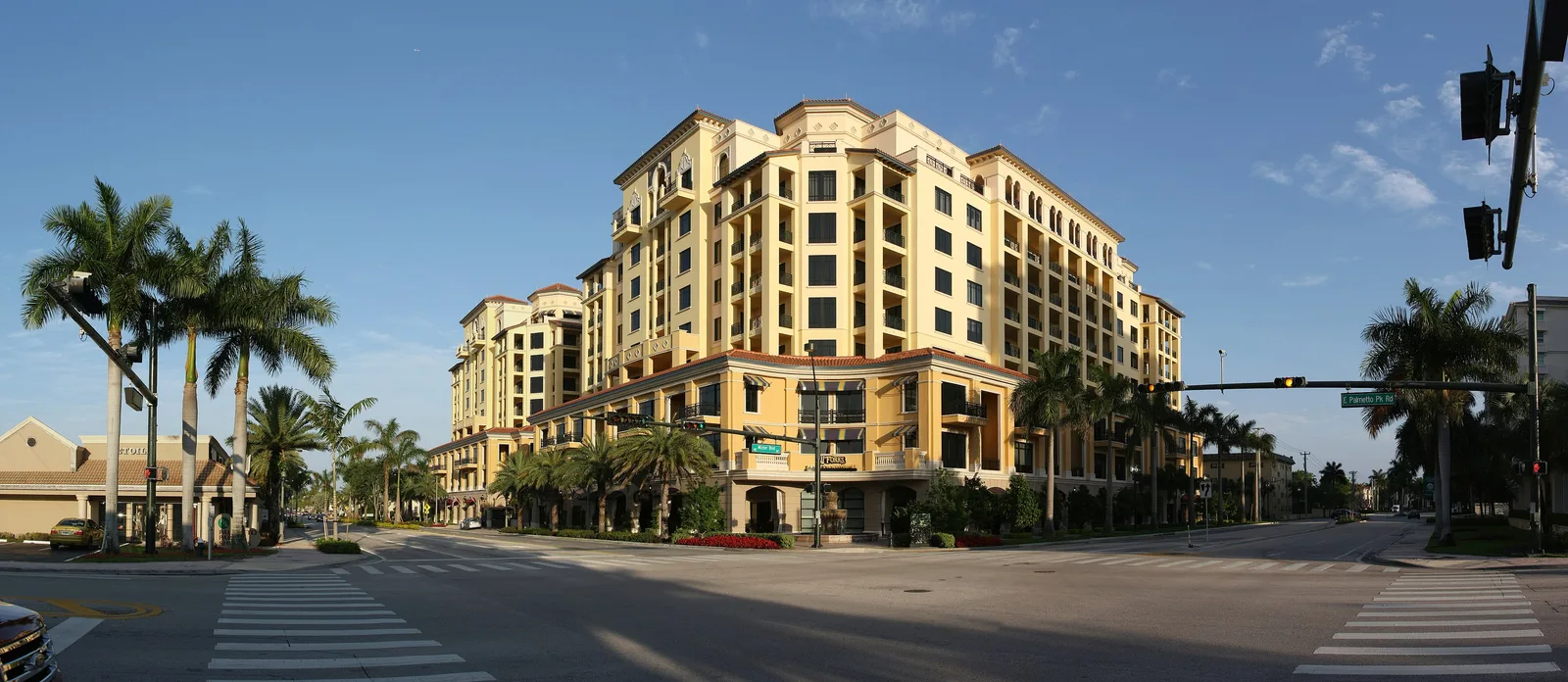 Palmetto Park Road at Mizner Boulevard in downtown Boca Raton.