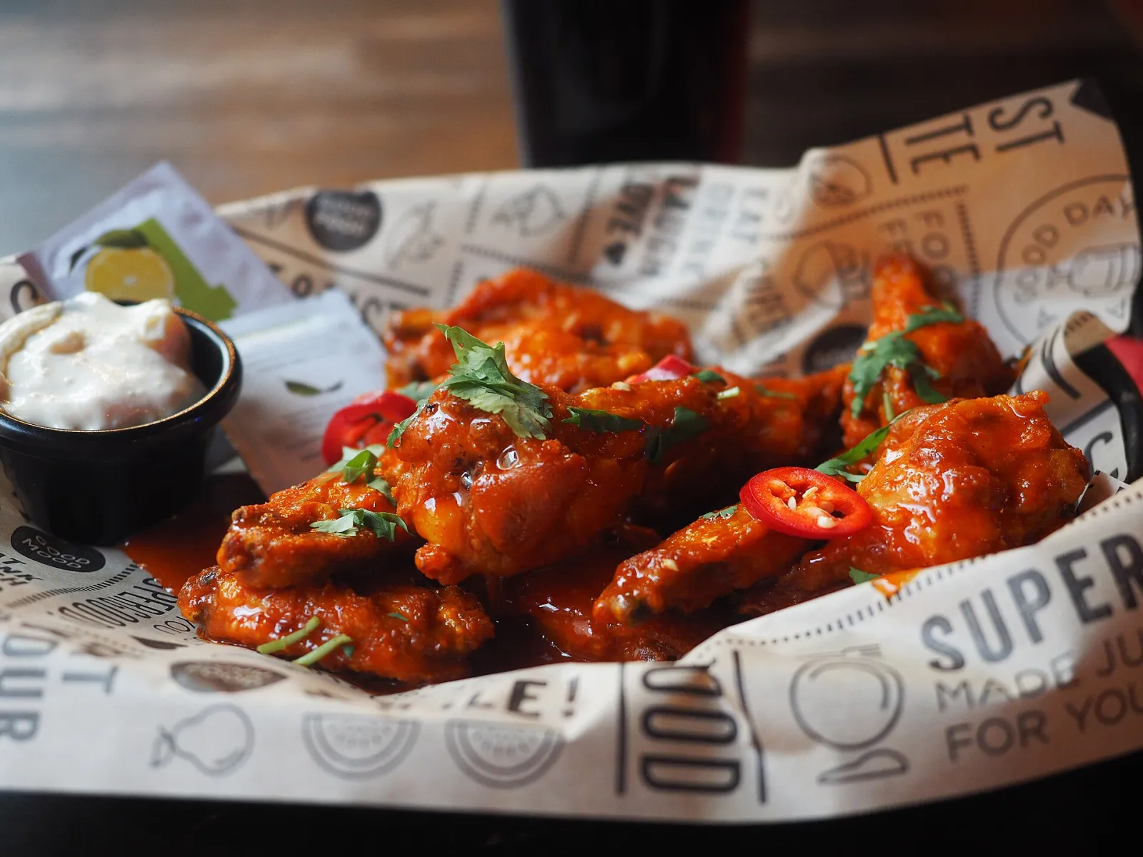 A plate of chicken wings. The photo was not taken at a Boca Raton restaurant.